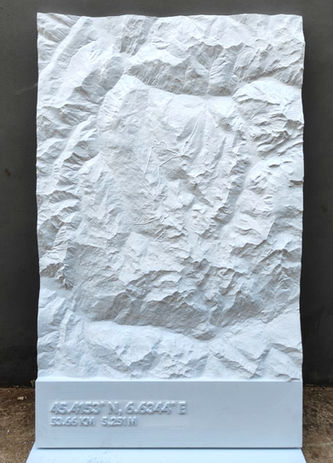 topography alpen mountains wall decoration