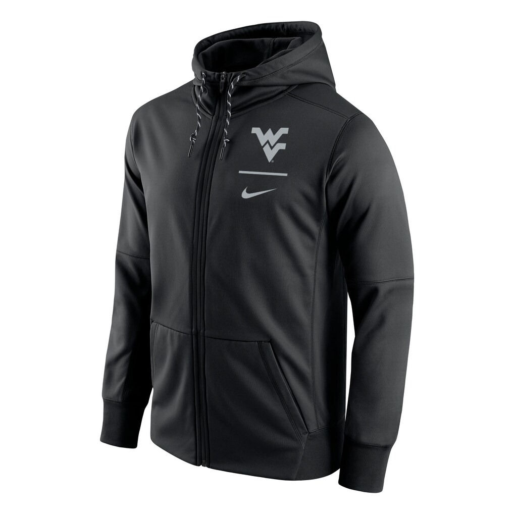 Black West Virginia Mountaineer Performance Full-Zip Hoodie