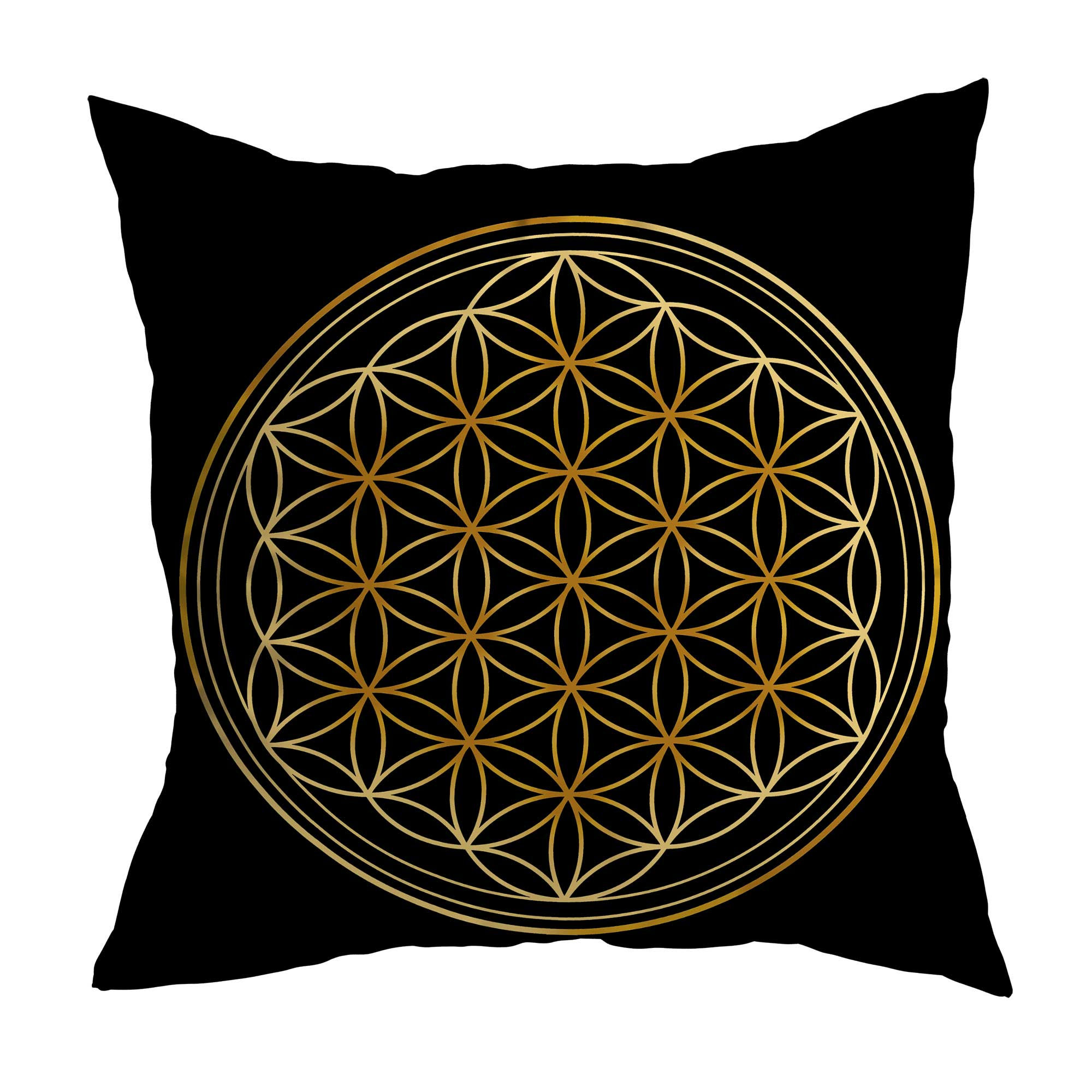 Dibacraft Gold Yaşam Çiçeği Desenli Modern Kırlent