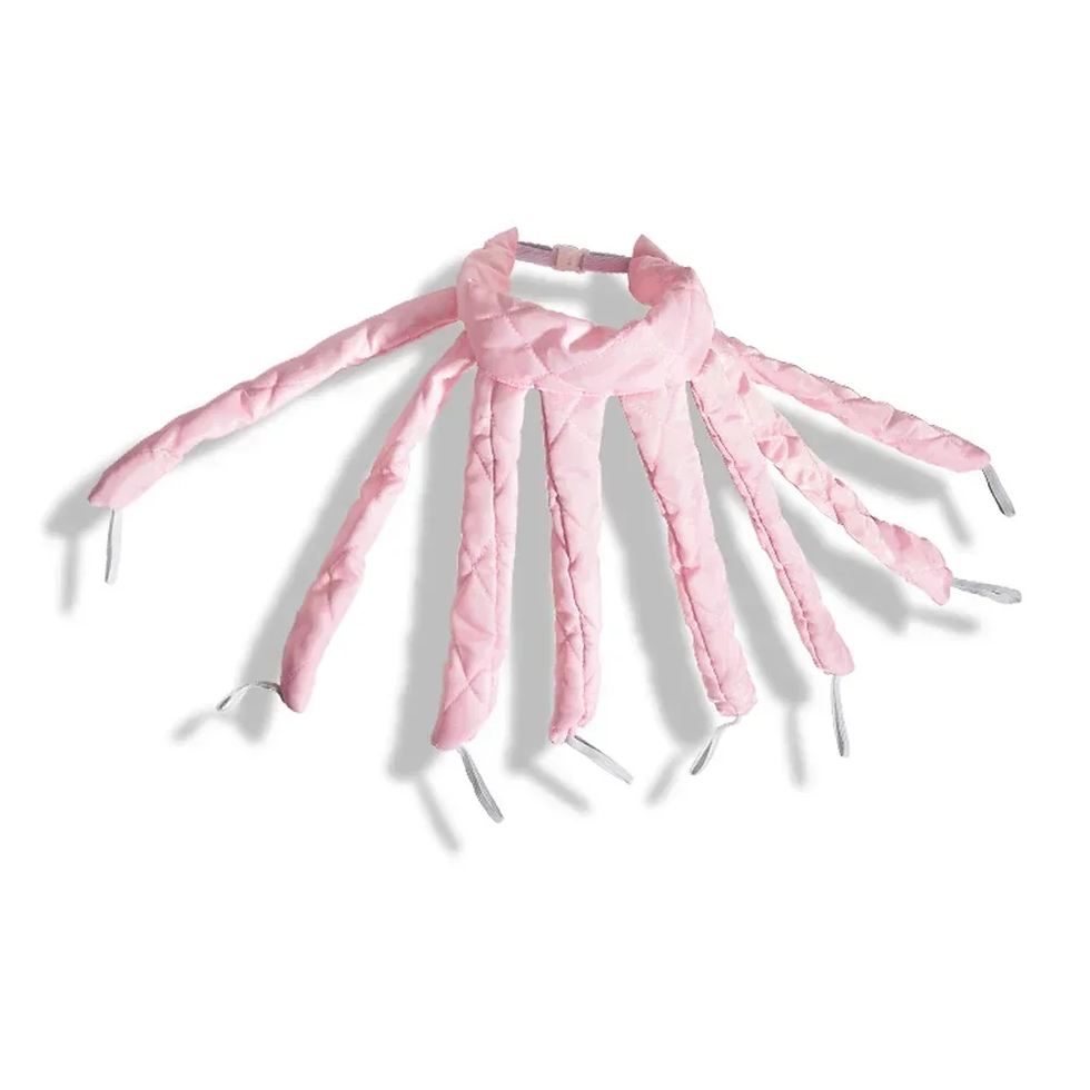 Thumbnail: 2Pcs Heatless Curling Iron Headbands Night Cap Octopus Curling Iron Soft Overnig