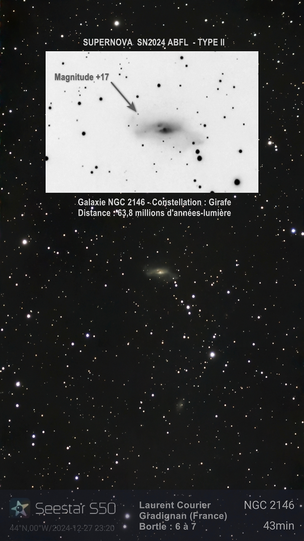 2 supernovæ dans la Girafe