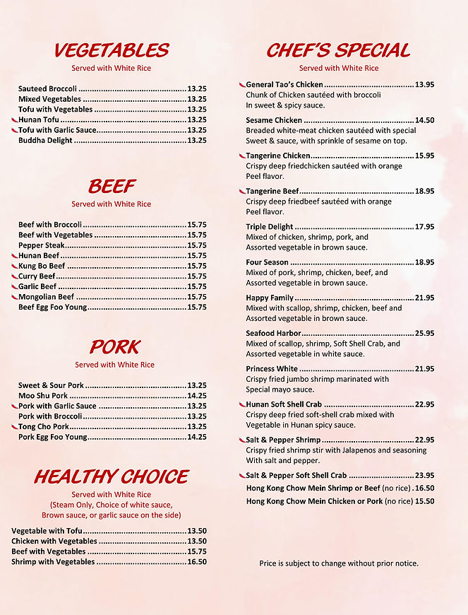 Menu Goldenchina