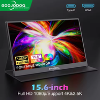 GOOJODOQ GJ20 Monitor portátil 15.6 "IPS HDR 1920X1080 FHD para laptop PC telefone Mac Xbox PS5/PS4 Switch(AliExpress)R$652🇧🇷Produto no Brasil