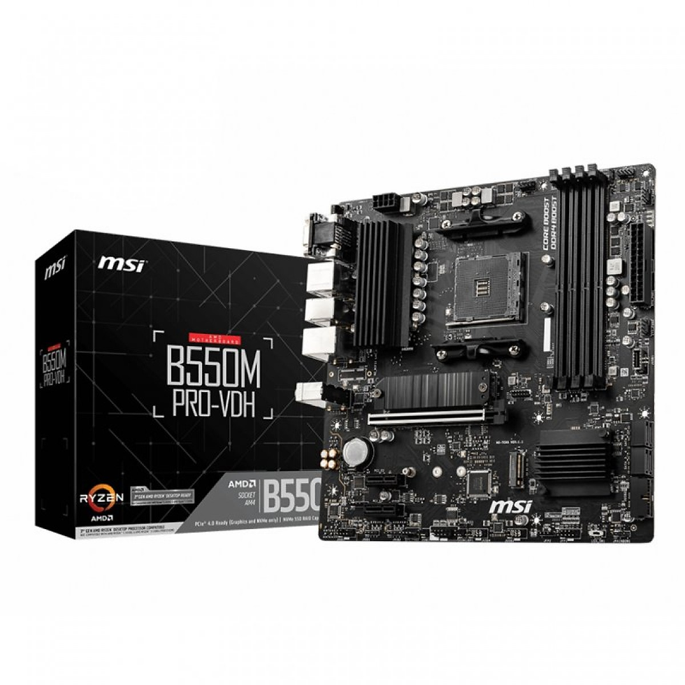 Placa Mãe MSI B550M PRO-VDH, Chipset B550, AMD AM4, mATX, DDR4(Terabyte)R$609,99