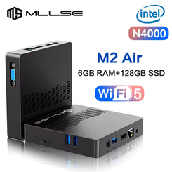 MLLSE M2 Air Mini PC Intel Gemini Lake N4000 j3710,USB 3.0,Win11,WiFi-5 2.4G/5G,Bt4.2(AliExpress)6/128GB-R$768,18(imposto incluso)