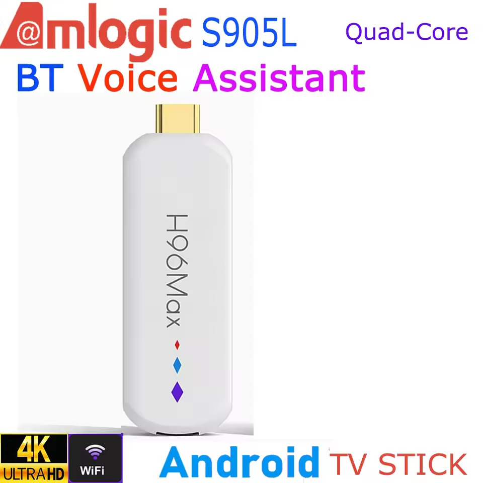 H96 MAX M20 Amlogic S905L Android TV Stick Quad Core 4K Video WiFi BT Voice Assistant(AliExpress)2/8GB-R$142,17 // 2/16GB-R$143,36(imposto incluso)