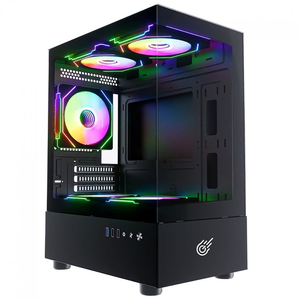 Gabinete Gamer Pure Power Aura, Mid Tower,Vidro Temperado,MATX,Sem Fonte,Sem Fan,Preto(Terabyte)R$119,90