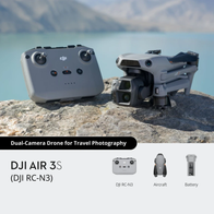 DJI Air 3S Drone(Bydji)R$7.799/Fly More Combo-R$9.799/Controle com Tela + Fly More Combo-R$11.099(imposto incluso)