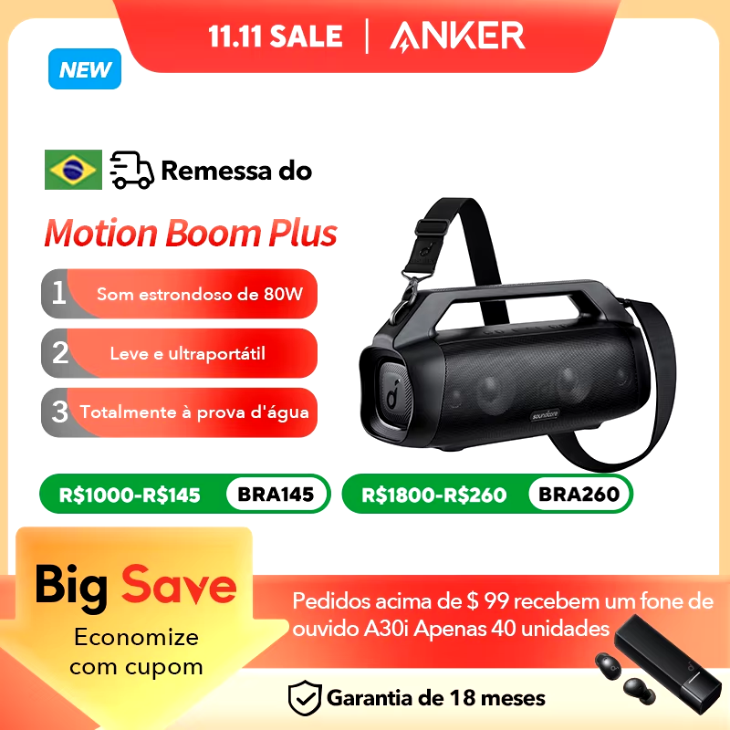 Anker Soundcore Motion Boom Plus Speaker 80W(AliExpress)esgotado