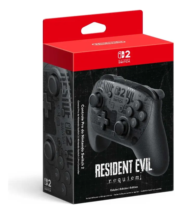 Controle Para Switch 2 Pro Resident Evil Requiem Nintendo Preto(Mercado Livre)R$639 (10X Sem Juros)