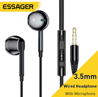 Essager Fone de ouvido com fio 3.5mm(AliExpress)6pçs-R$101,54-R$16,92cada (IMPOSTO INCLUSO)
