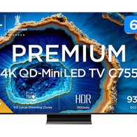Smart TV 65" 4K UHD QLED Mini LED TCL 65C755 120Hz Wi-Fi Bluetooth 4 HDMI 2 USB(AliExpress)(Magalu Store)R$2.957🇧🇷Produto no Brasil