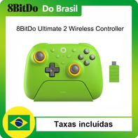 8BitDo Ultimate 2 2.4G/Bluetooth/USB TMR Joysticks com Hall Effect,Controle de movimento para PC e Android-Verde(AliExpress)R$275🇧🇷Produto no Brasil