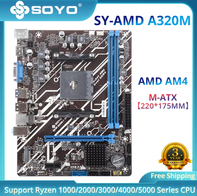 SOYO Full New Dragon A320M.2-VH Gaming Placa Mãe DDR4 Dual Channel 8th APU AMD Ryzen CPU (AMD A320/AM4 Socket)(AliExpress)R$425(imposto incluso)