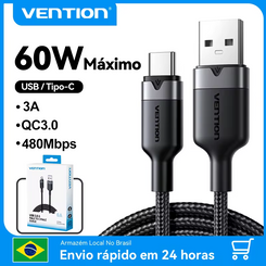 Vention Cabo USB C 60W (AliExpress)R$45,38 🇧🇷Produto no Brasil