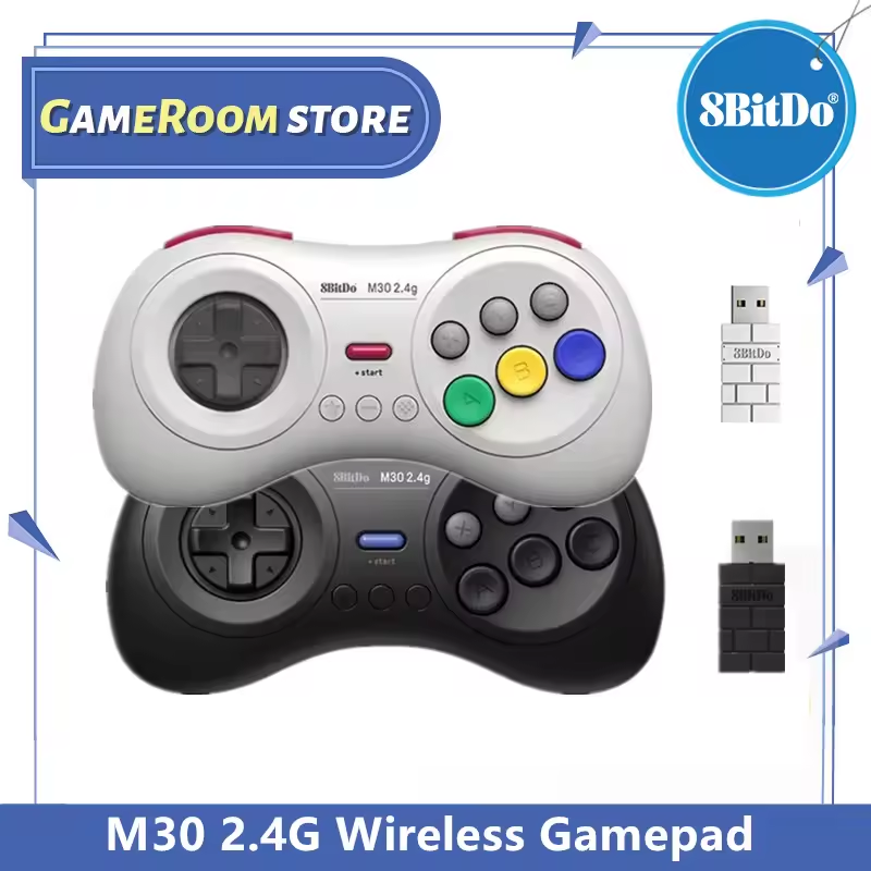 8BitDo M30 2.4G Gamepad sem Fio para Sega Genesis Mini e Mega Drive Mini(AliExpress)R$115,98(imposto incluso)