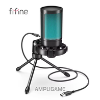 FIFINE Ampligame A2 USB Gaming Microfone com tripé para streaming, tap-to mudo RGB, PC/PS4/5(AliExpress)R$85,98 🇧🇷Produto no Brasil 