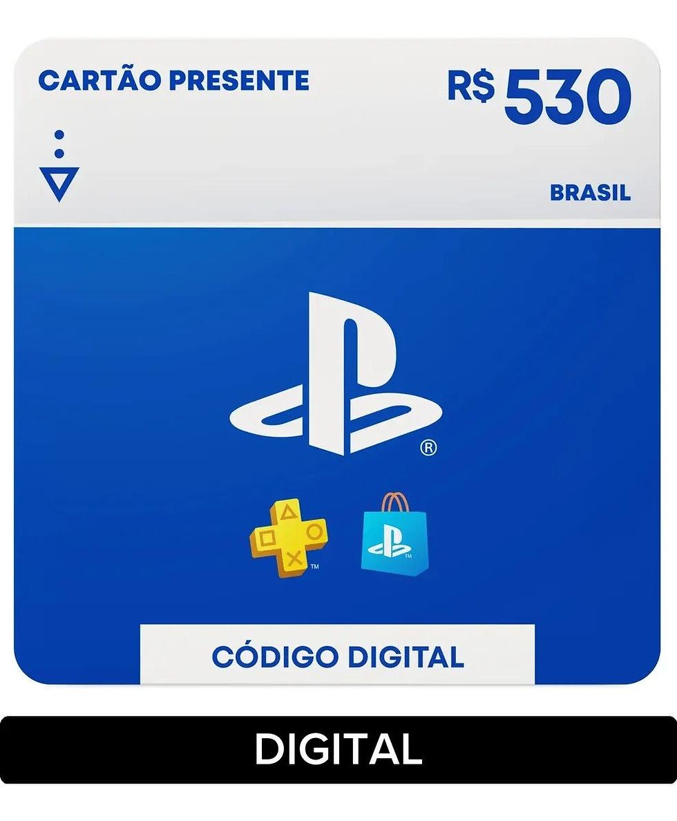 GIFT CARD PARA COMPRAR GTA 6 - Sony PlayStation Store Gift Card R$ 530(Digital)(Mercado Livre)Apenas R$477