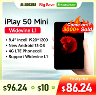 Alldocube iPlay 50 Mini Tablet 8,4, Tiger T606 Android13 Widevine L1 Memória Virtual 8GB+4GB RAM 64/128GB ROM(AliExpress)(imposto incluso) Esgotado