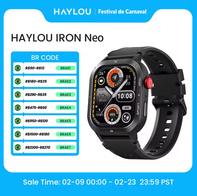 Xiaomi HAYLOU IRON NEO Smartwatch 1.95’’ HD Display 3ATM Waterproof Bluetooth Call 30 Days Battery Life Sport Smart Watch for Outdoor(AliExpress)R$157,65 (IMPOSTO INCLUSO)
