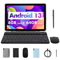 PRITOM TOUCH Tablet 10 Plus,10",Android 13,8,4GB+4GB,64GB(8GB),1TB Expandir,WiFi6,Alto-falantes,BT5.0,Google GMS,2,0GHz(AliExpress)R$445,64(imposto incluso)