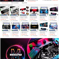 LOJA MousePadStore da Shopee - Mousepads por apenas R$19,90  - Estampas de Animes, Desenhos e diversas imagens com 70x35cm