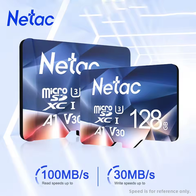 Netac Cartão SD A1 V30 100mb/s(AliExpress)128GB-R$101,70//256GB-R$201,68(imposto incluso) 