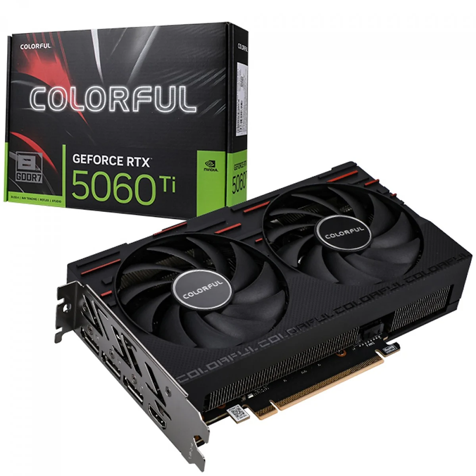 Placa de Vídeo Colorful NVIDIA GeForce RTX 5060 Ti Gaming DUO 8GB-V,8GB,GDDR7,DLSS,Ray Tracing(Terabyte)R$2.299,99