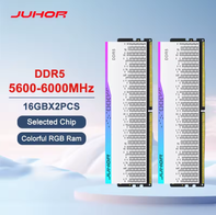 Juhor Memória RAM DDR5 RGB(AliExpress)16GB 6000X2PÇS-R$424,66(imposto incluso)