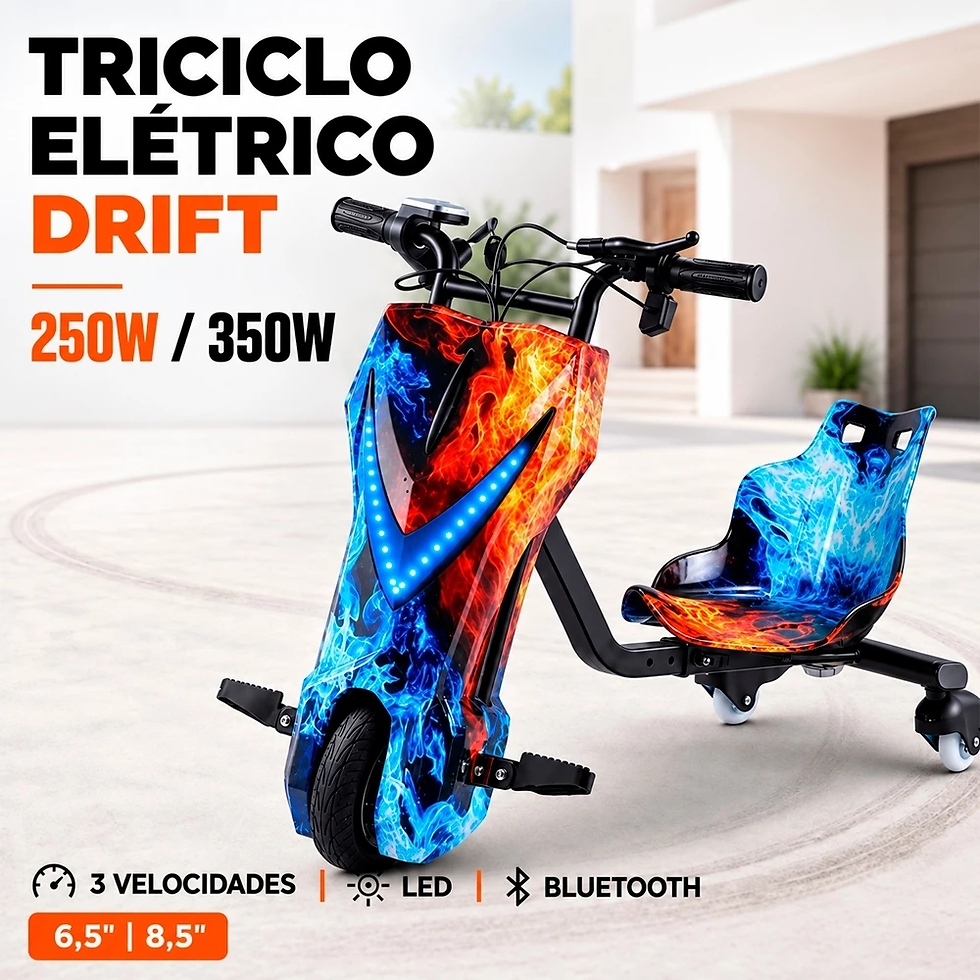 Patinete Elétrico 3 Rodas Triciclo Infantil 3 Drift 250w Várias Estampas 3 Velocidades(Shopee)R$656,79