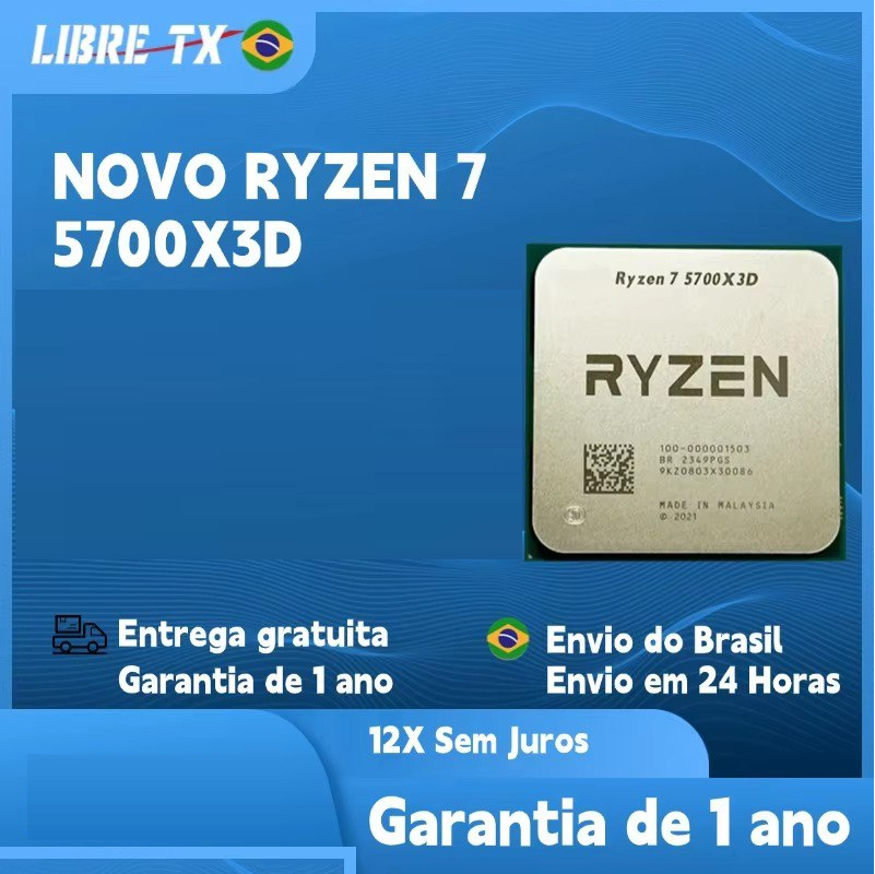 Processador AMD Ryzen 7 5700X3D(AliExpress)R$1301🇧🇷Produto Processador AMD Ryzen 7 5700X3D(AliExpress)R$1301🇧🇷Produto
