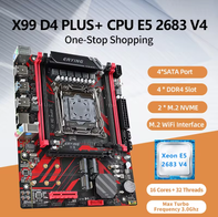 ERYING Kit Placa Mãe X99 LGA 2011-3 + Processador Xeon E5 2683 V4 CPU(AliExpress)🇧🇷Produto no Brasil Esgotado