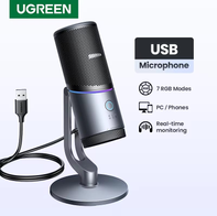 UGREEN CM769 Microfone usb com modos rgb(AliExpress)R$300,38(IMPOSTO INCLUSO)