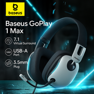 Baseus GoPlay 1 + Max Gaming Headset com Fio para PS5/PS4/XBOX/Windows/Switch(AliExpress)R$221,97 (Imposto kIncluso)