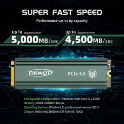 Fikwot FN960 SSD M.2 NVMe 4800MBs PCIe4.0(Funciona no PS5)(AliExpress)512GB-R$432,10(imposto incluso)