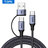 Topk Cab USB Tipo C 60W PD(AliExpress)1M-R$19,08/2M-R$19,77(imposto incluso)