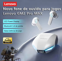 Lenovo GM2 Pro Max Fone Bluetooth 5.4(AliExpress)03pçs-R$123,82/R$41,27 cada(imposto incluso)