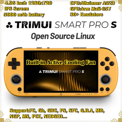Trimui Smart Pro S Console Portátil Octa-core 2.0GHz,Tela IPS 4.96,Sistema Linux,TMR Joysticks,RGB,WiFi6,Bt5.4,5000mAh,30emuladores(AliExpress)R$633,26(imposto incluso)