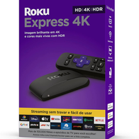Roku Express 4K | Dispositivo de streaming para TV HD/4K/HDR compatível com Alexa, Siri e Google(Amazon)R$229,90(4X Sem Juros)