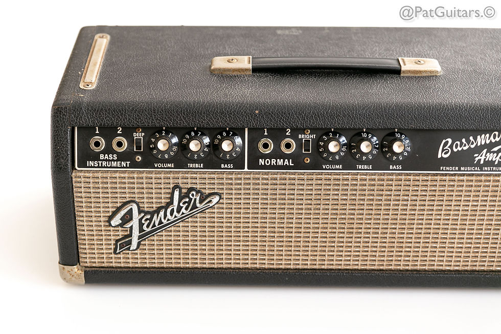 Thumbnail: 1965 Fender Bassman Blackface 50-Watt Vintage Amp Head 110V