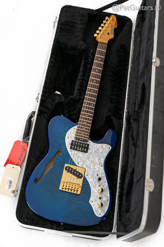 1999 Blade Levinson Delta Thinline Tele in Ocean Blue | PatGuitars