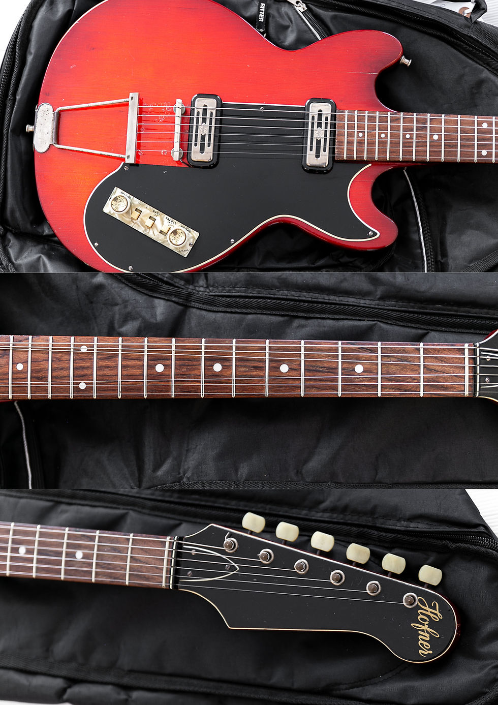 Thumbnail: 1960 Hofner Colorama II in Cherry Red