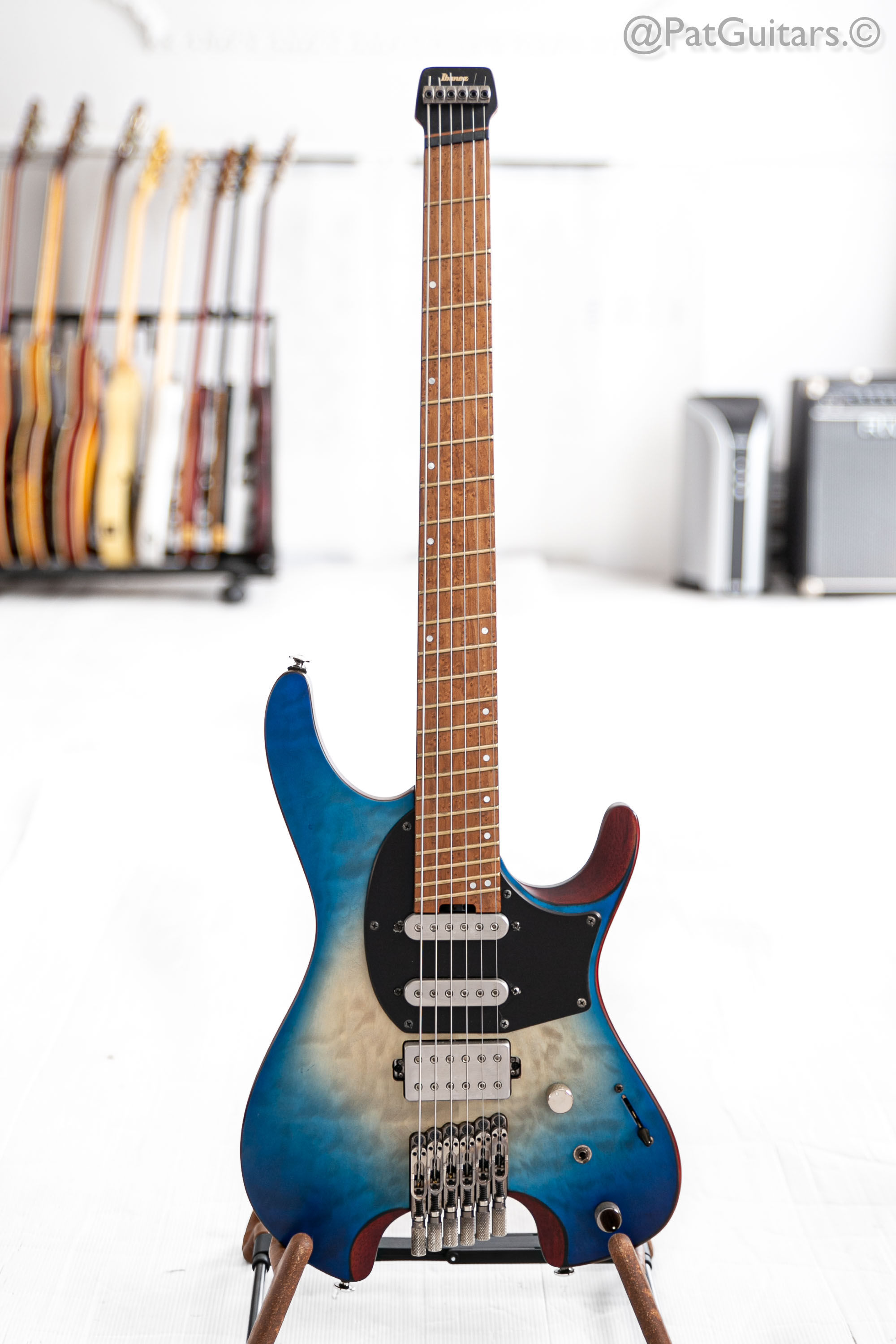 2023 Ibanez QX54QM-BSM Quest Standard in Blue Sphere Burst Matte 4.9lbs