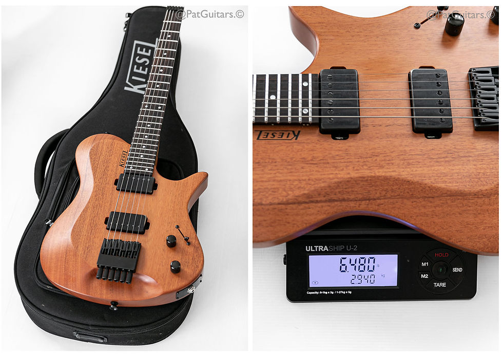 Thumbnail: 2019 Kiesel Zeus Mahogany Headless Guitar in Natural