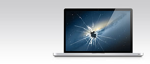 Écran Smashed pour ordinateur portable