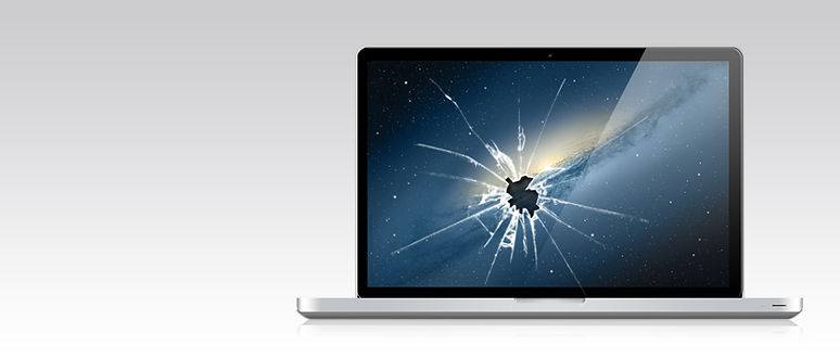 Smashed Laptop-Bildschirm