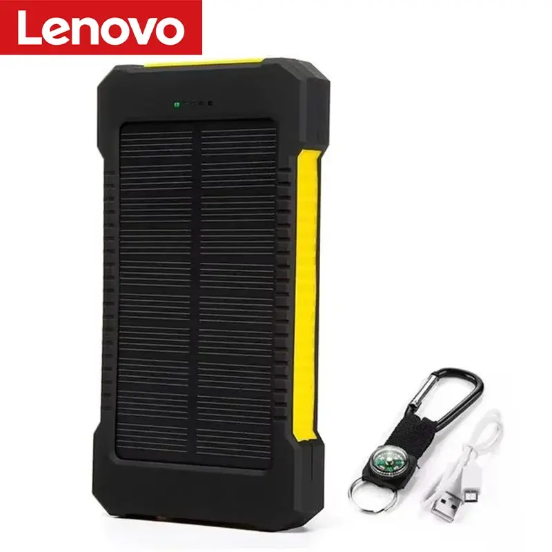 Thumbnail: Lenovo 500000mAh Solar Power Bank Super Fast Charging Large Capacity Portable Ex