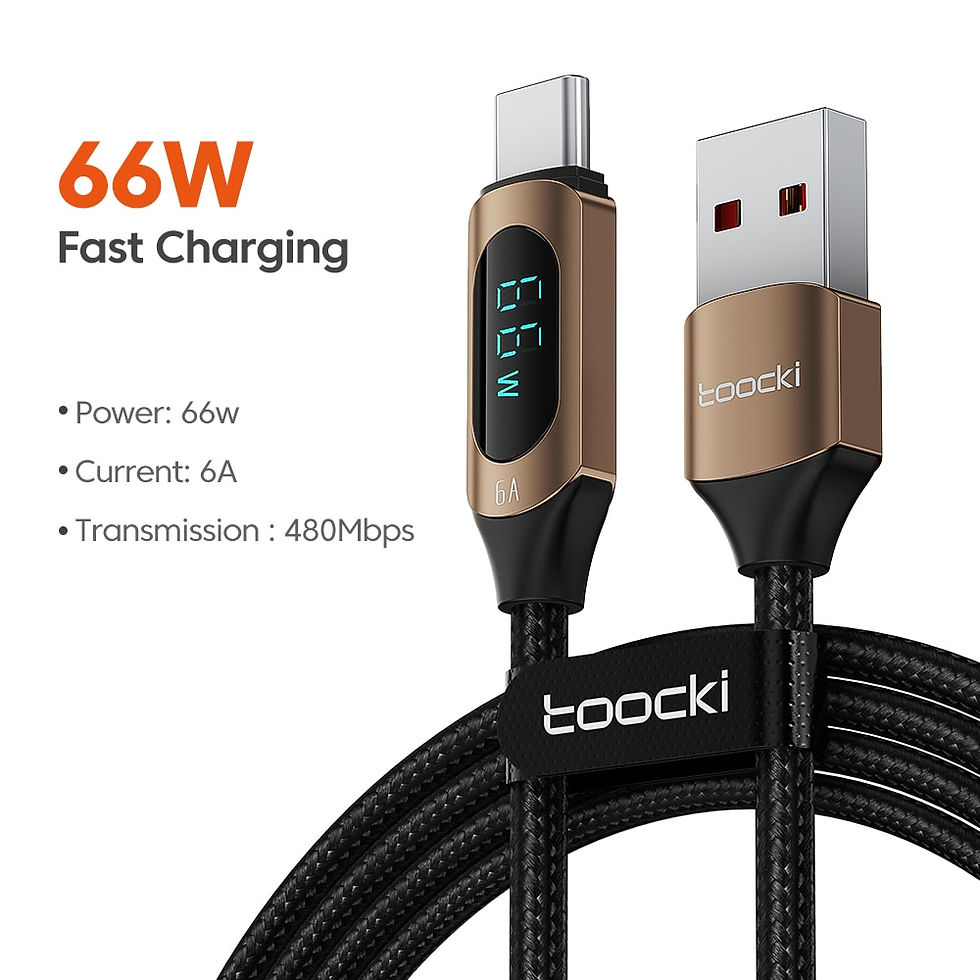 Thumbnail: Toocki Type C to Type C Cable 100W PD Fast Charging Charger USB C to USB C Displ