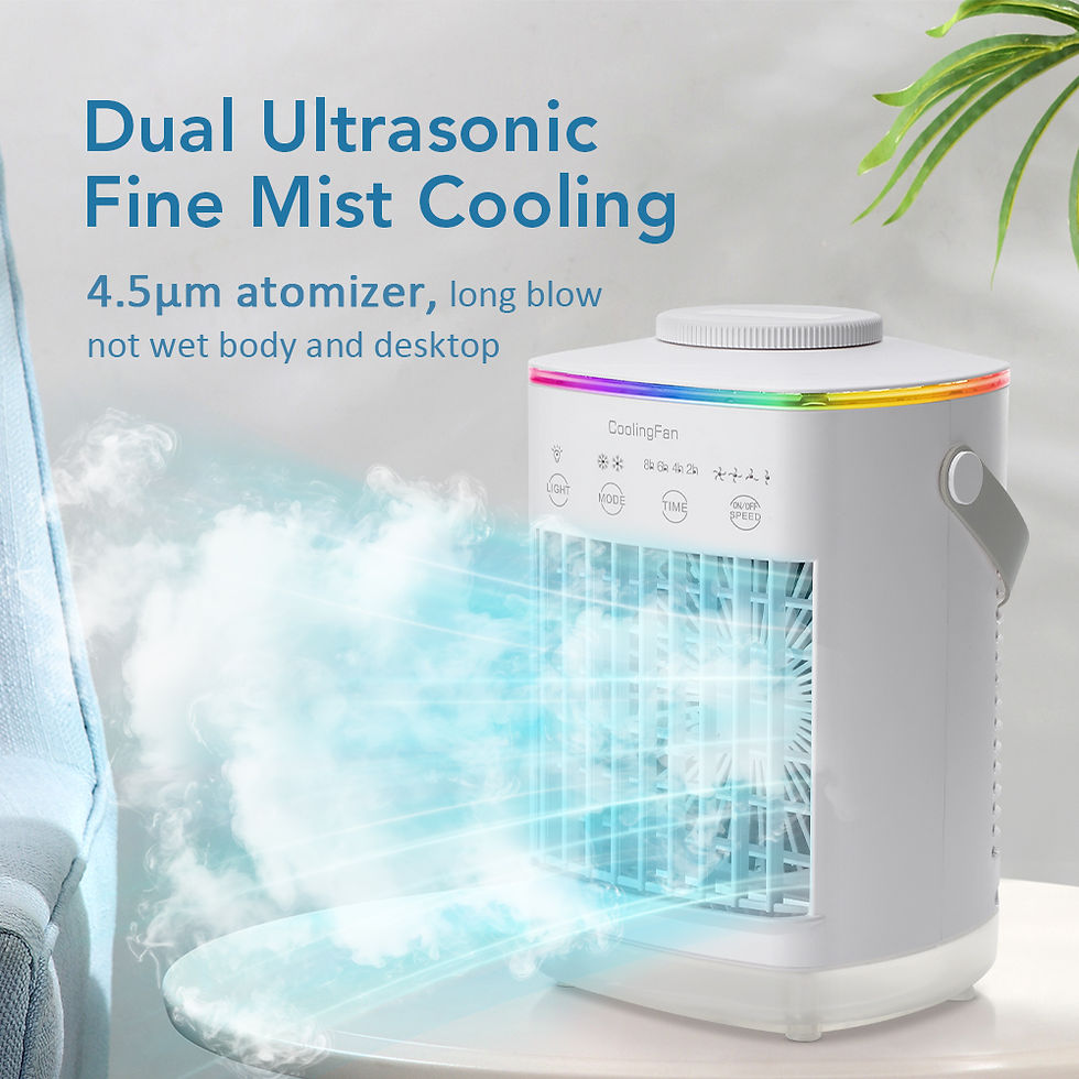 Thumbnail: 3 In 1 Fan AIr Conditioner Household Small Air Cooler LED Night Light Portable H