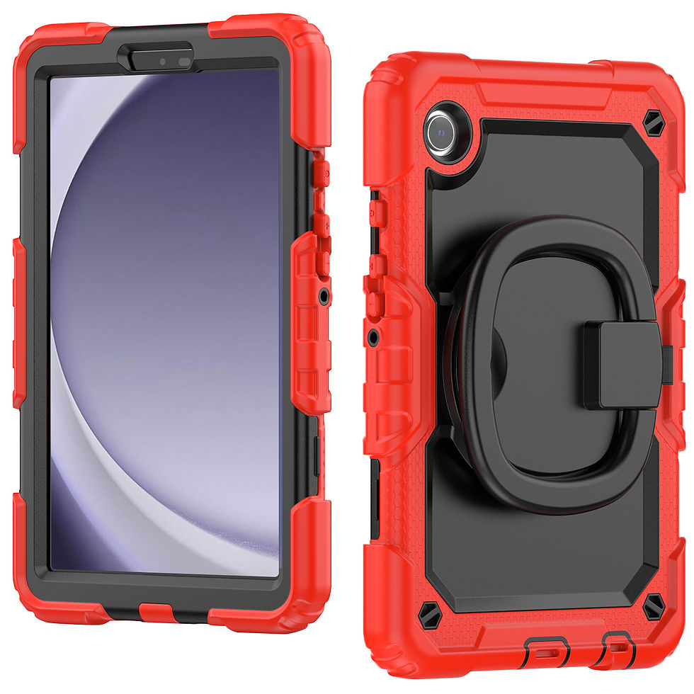 Thumbnail: Applicable to Samsung Tab A9 silicone + PC protective case 8.7-inch rotating bra